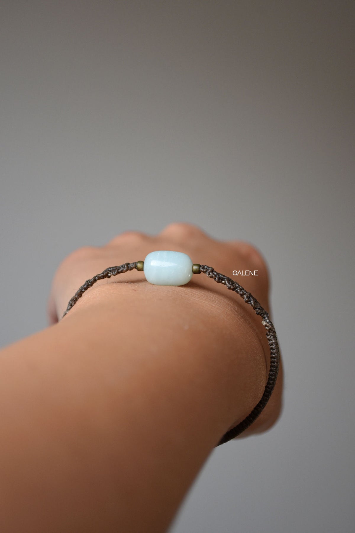 spessore della perlina in amazzonite naturale del bracciale filum