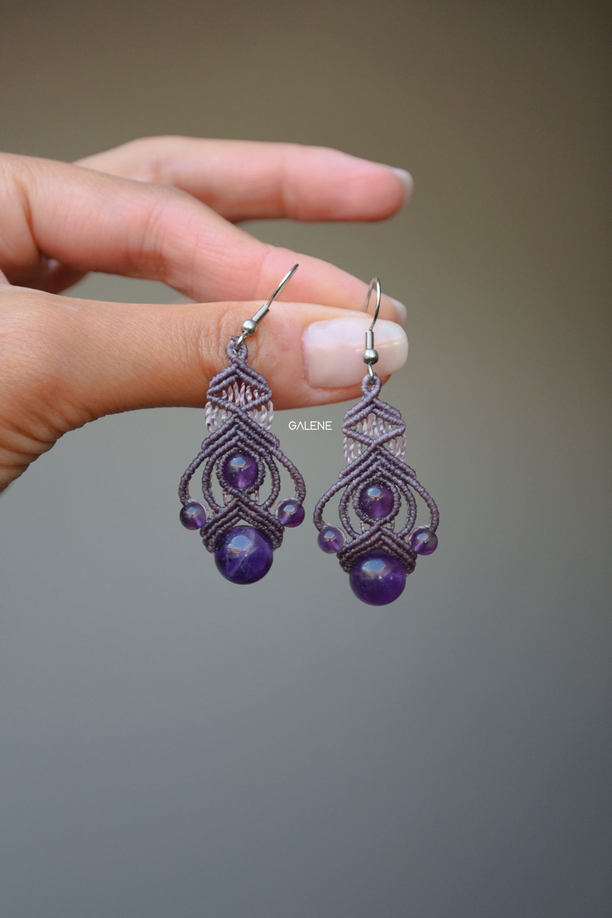 orecchini kerala viola con ametista
